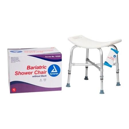 Dynarex Dynarex Bariatric Shower Chair Without Back, Single Pack 10325